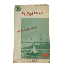 Vintage San Francisco Bay to Antioch 1985 NOAA nautical chart